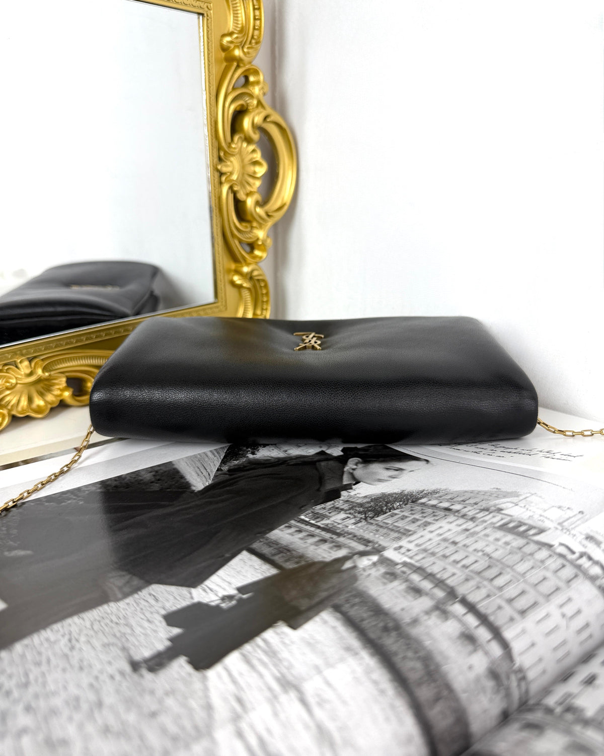 Saint Laurent Calypso Padded Leather Wallet on Chain - View 6