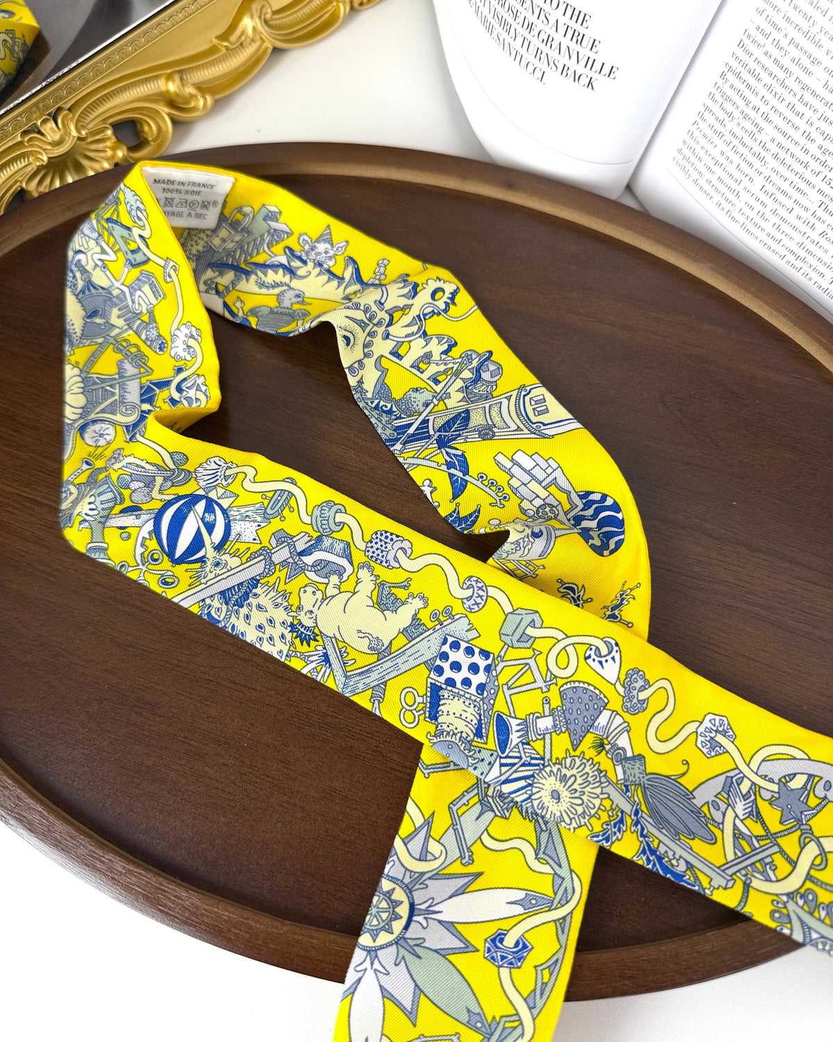 Hermès La Folle Parade Twilly - Jaune Vif, Bleu, Gris - View 4