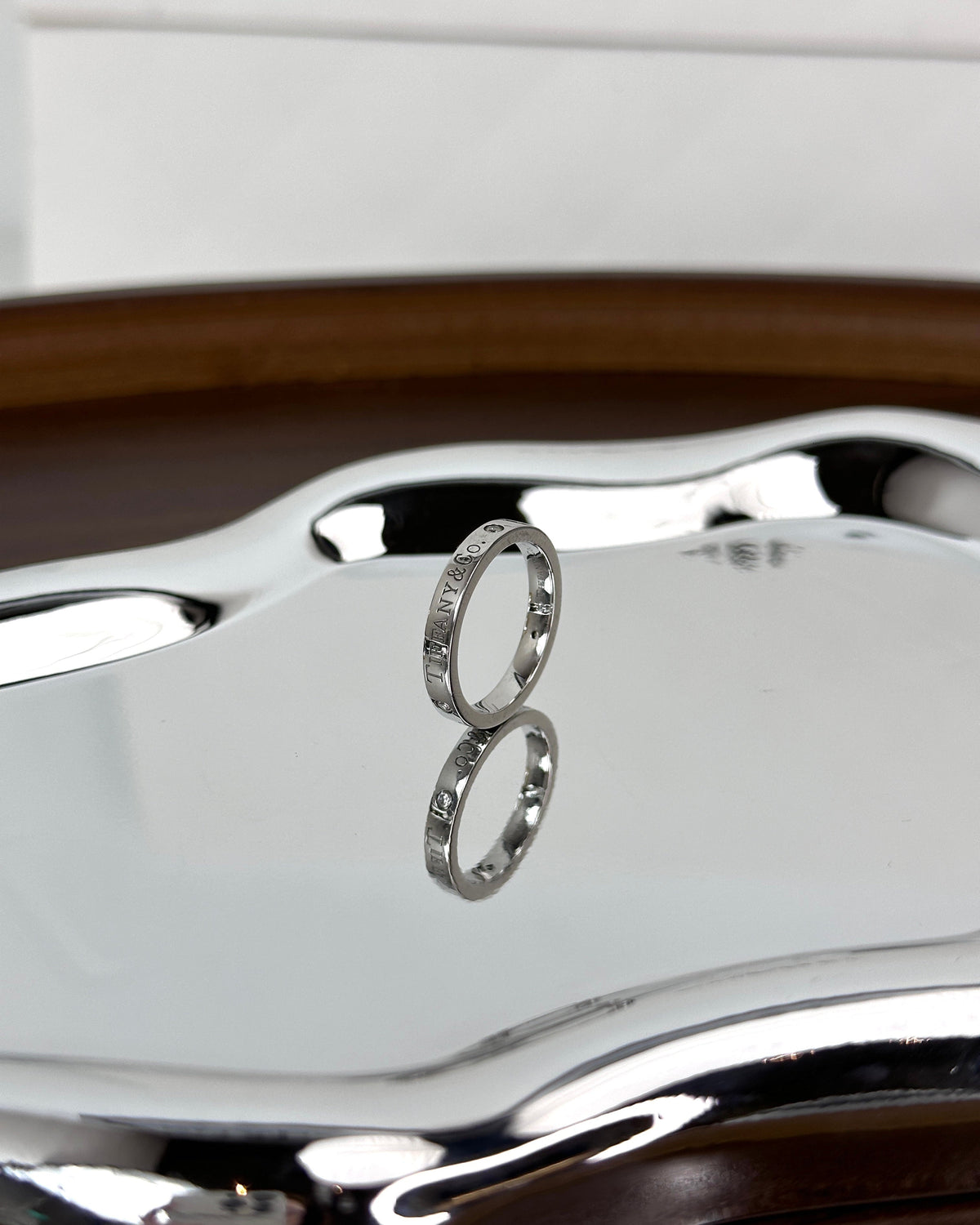 Tiffany & Co. Band Ring with Diamonds - White Gold - View 1