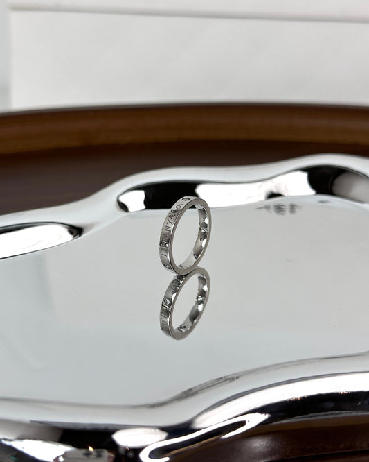 Tiffany & Co. Band Ring with Diamonds - White Gold - View 1