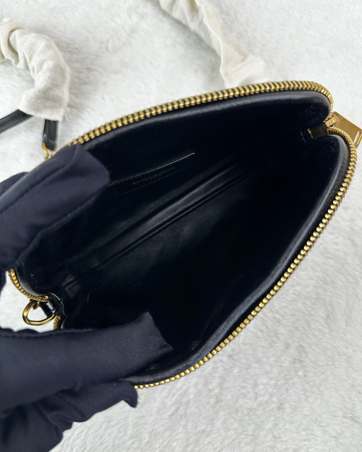 Saint Laurent Lou Quilted Camera Bag - Black - View 6