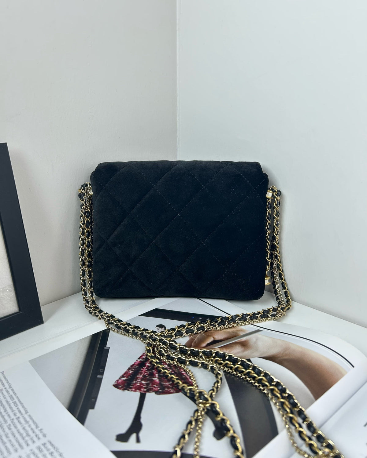 Chanel Camellia Mini Flap Bag - Black - View 2