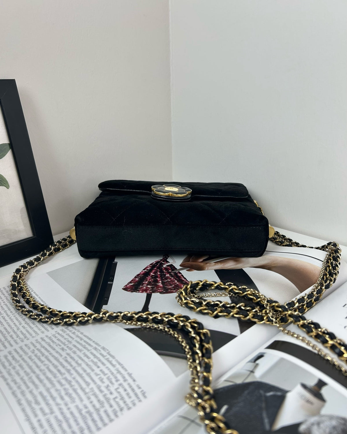 Chanel Camellia Mini Flap Bag - Black - View 5