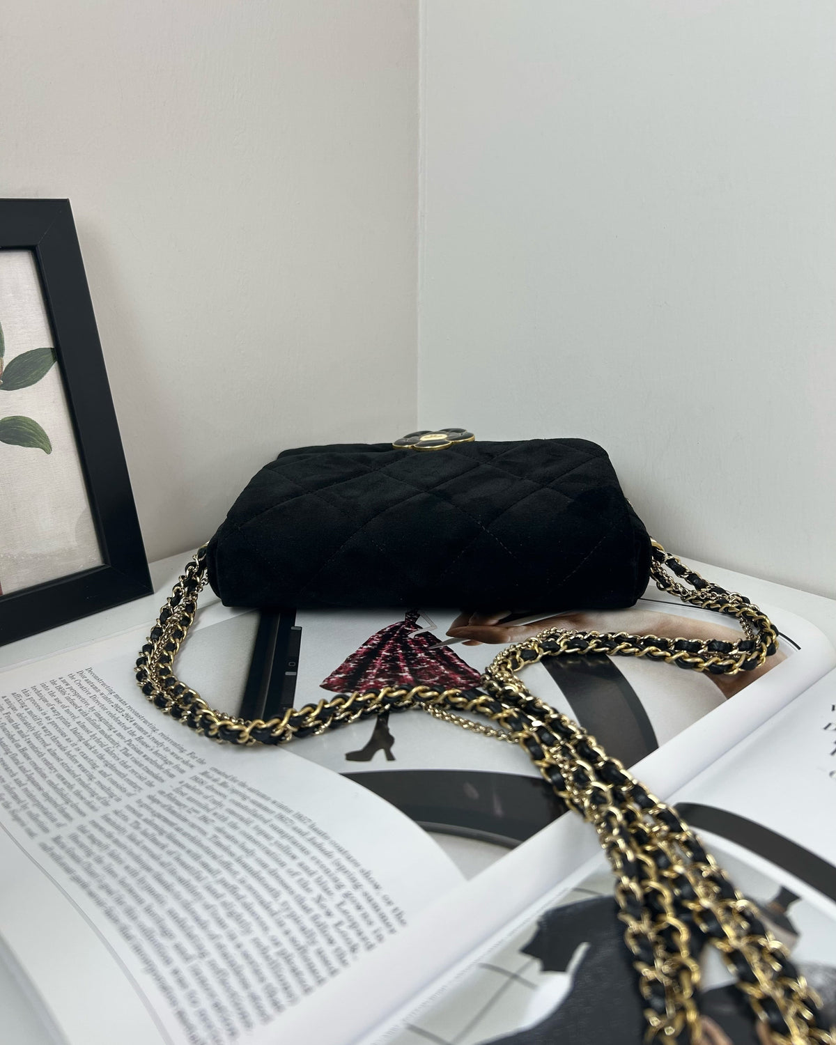 Chanel Camellia Mini Flap Bag - Black - View 6