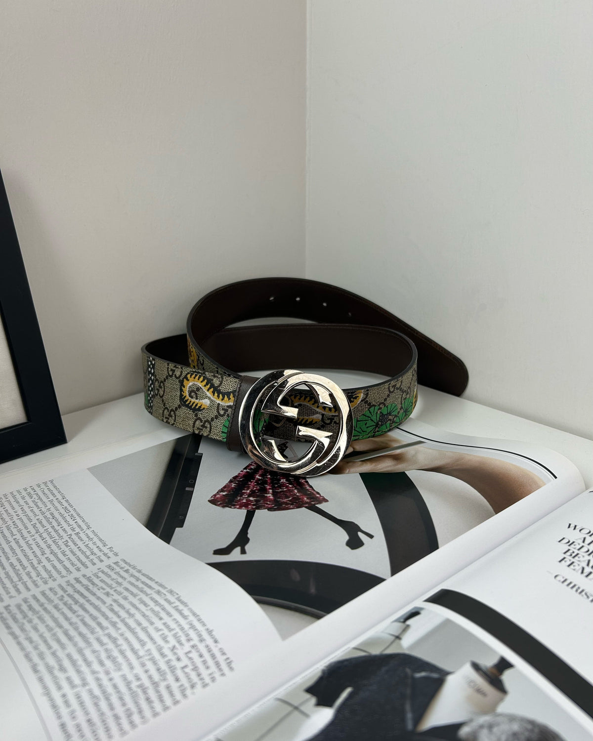 Gucci Interlocking G Belt Supreme GG Bengal - Beige - View 1