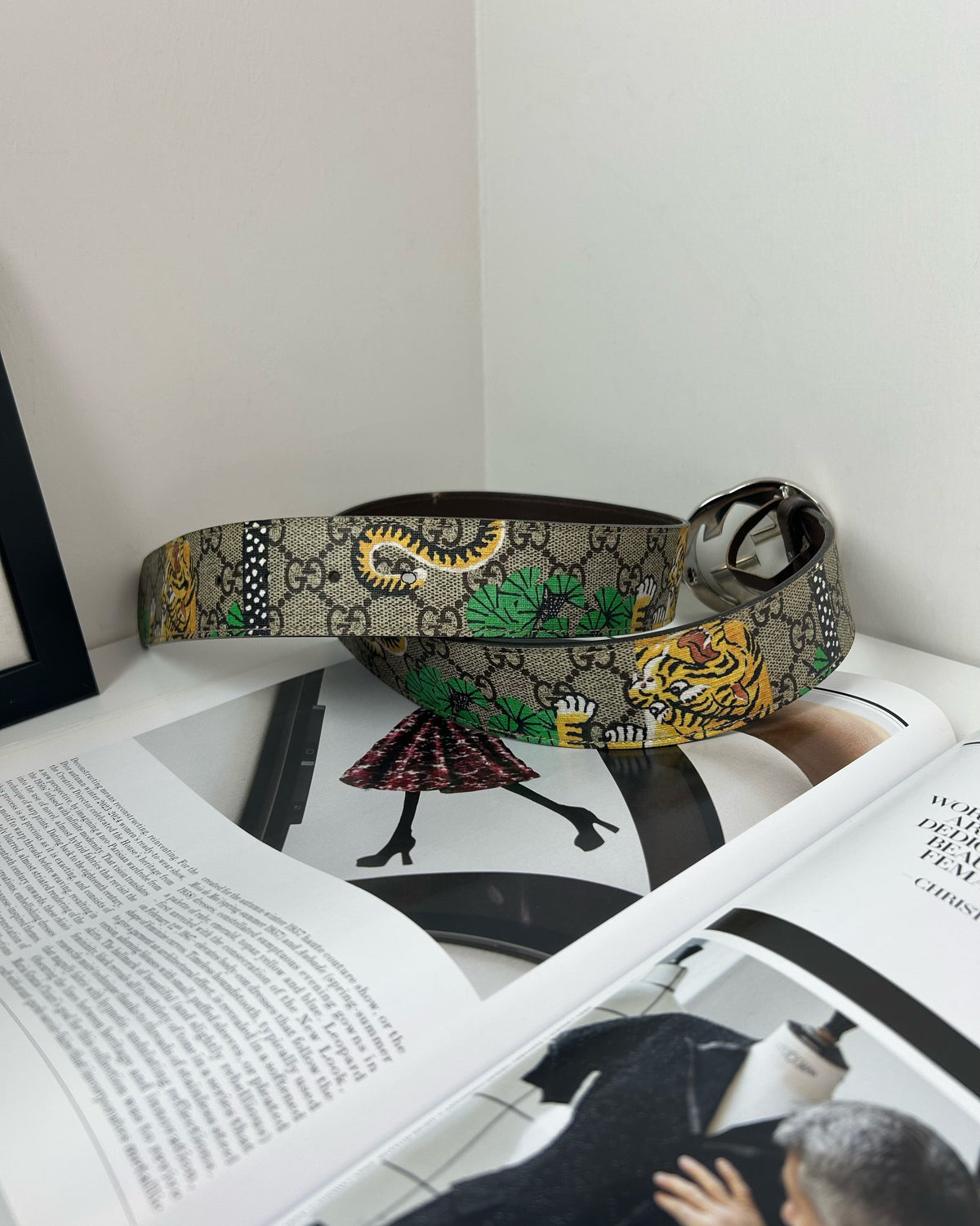 Gucci Interlocking G Belt Supreme GG Bengal - Beige - View 3