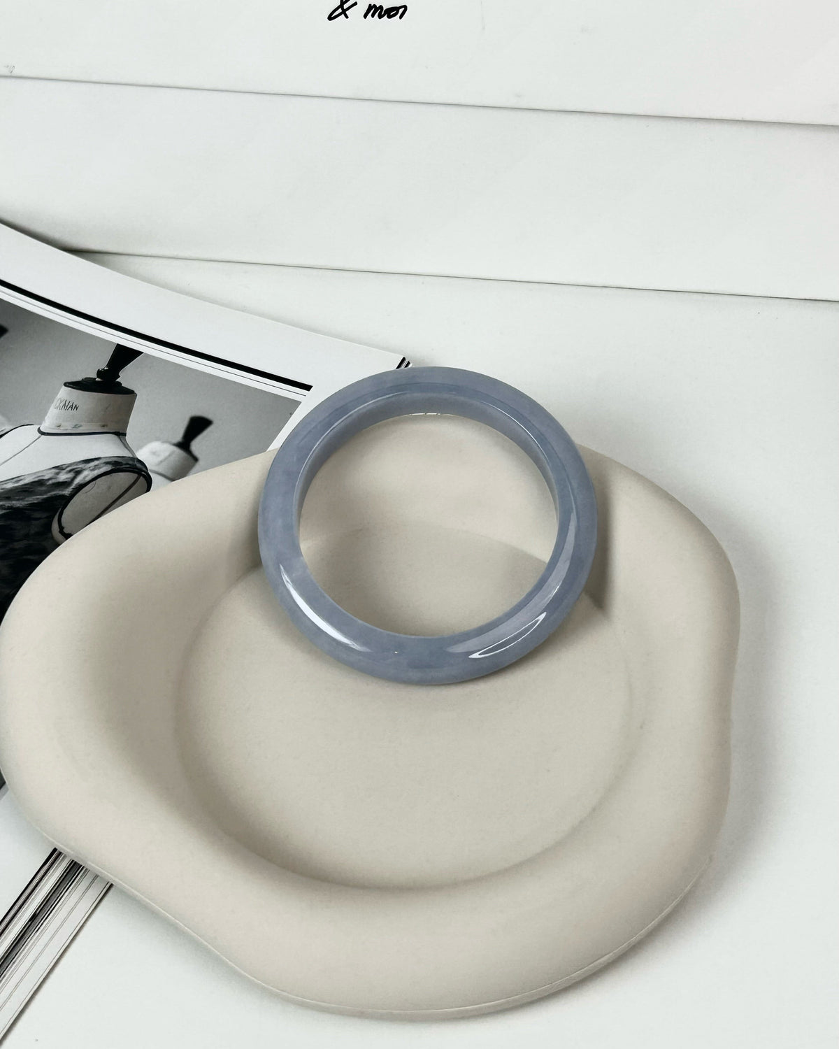 Lavender Jadeite Bangle - View 2
