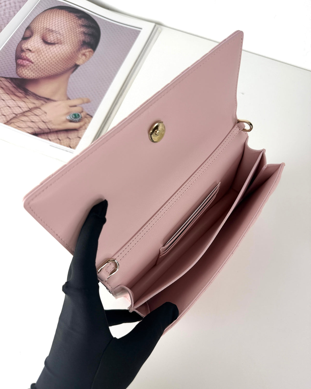 Dior My Dior Mini Bag with Bow - Soupir Pink - View 7