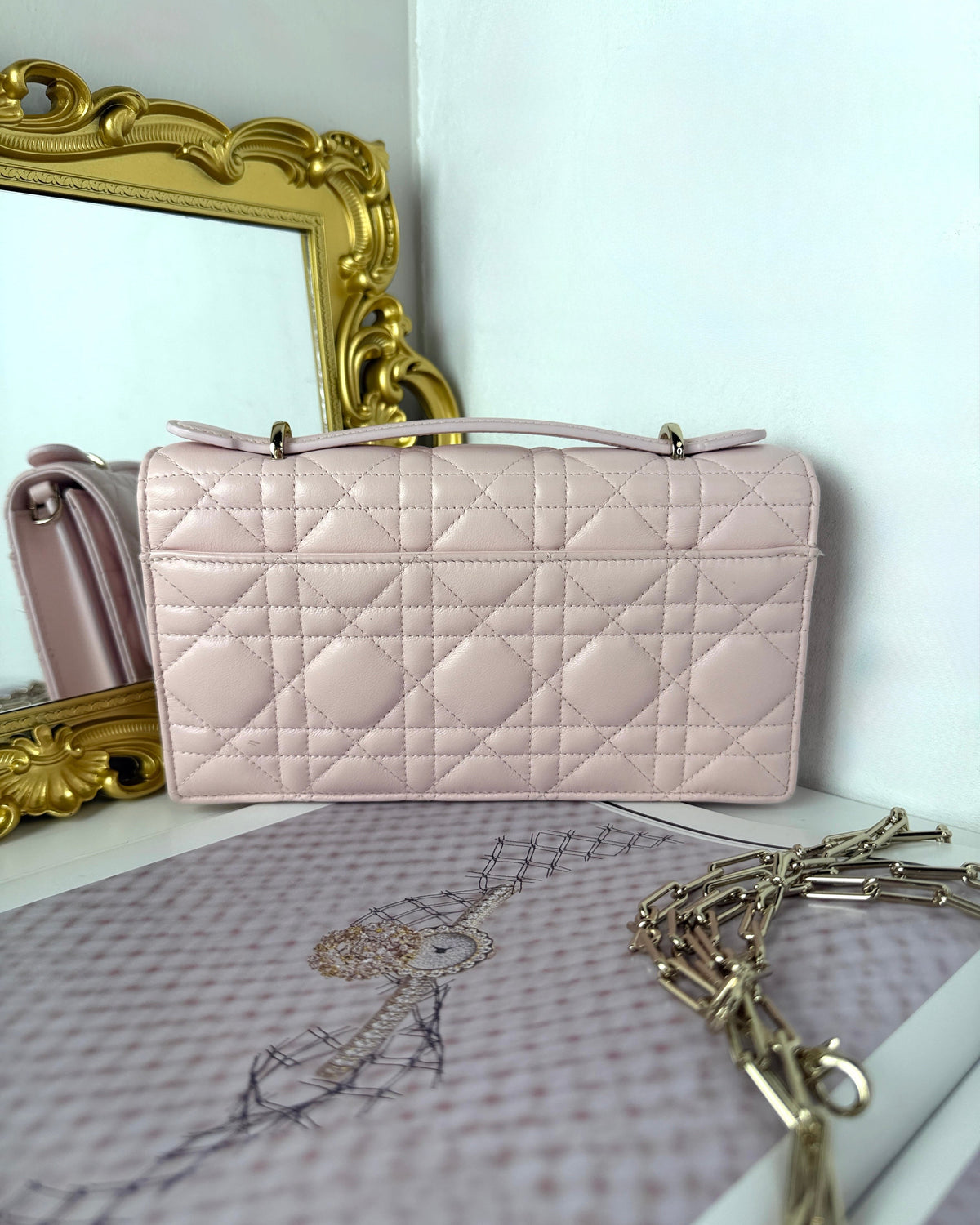 Dior My Dior Mini Bag with Bow - Soupir Pink - View 2