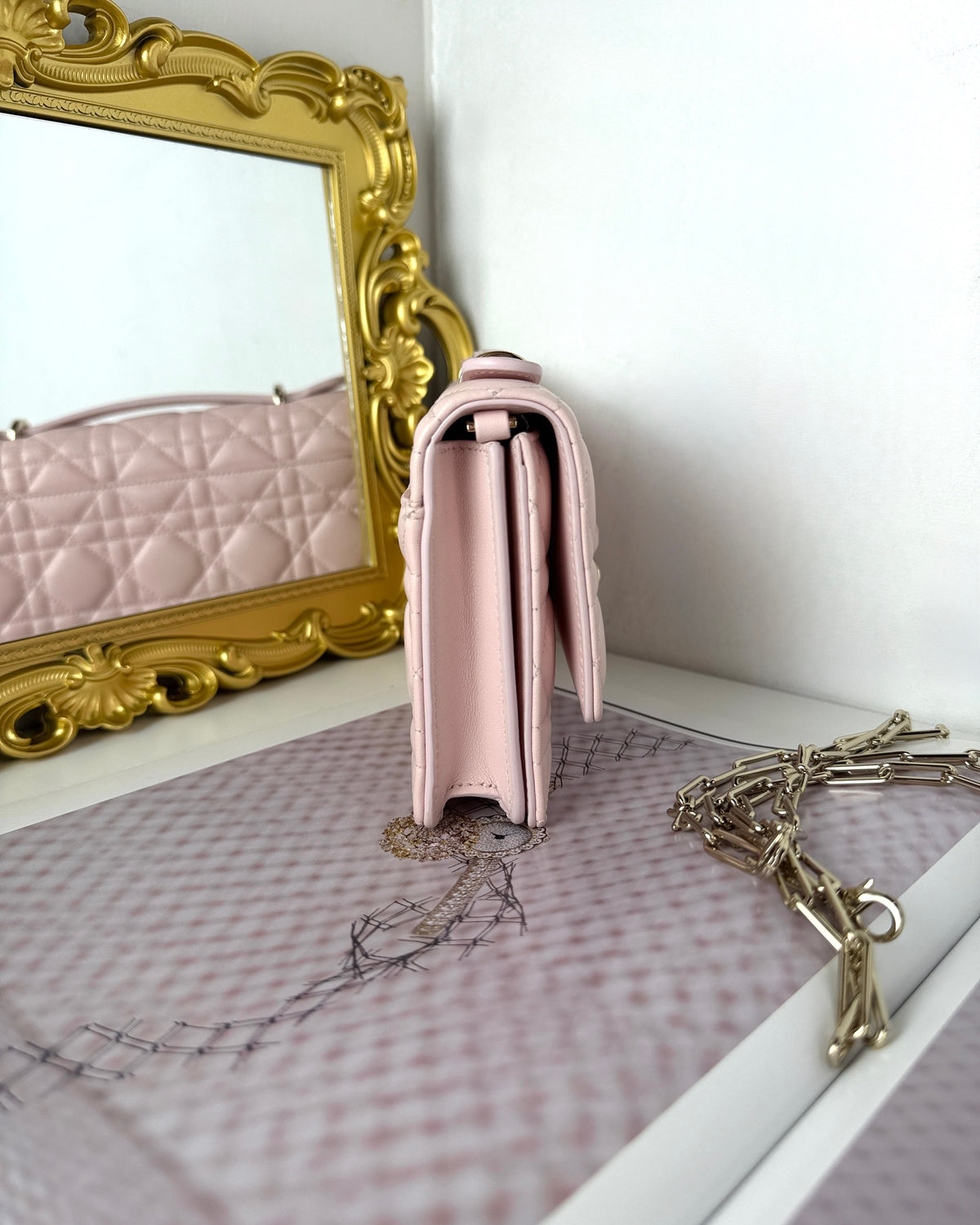 Dior My Dior Mini Bag with Bow - Soupir Pink - View 3