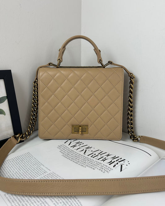 Chanel Rita Flap Bag - Beige/ Light Brown - View 1