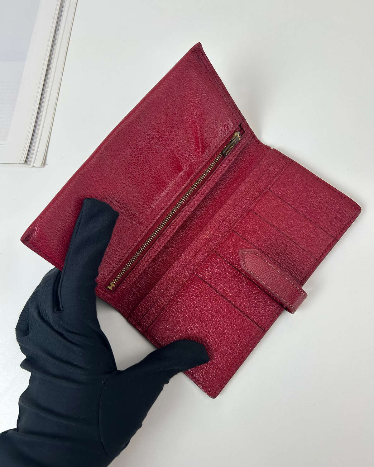 Hermès Béarn Wallet - Rouge H - View 7