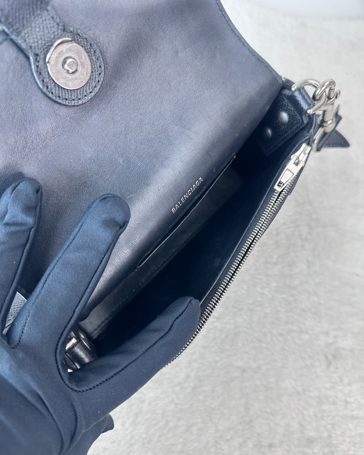 Balenciaga Downtown Crossbody Bag - Black - View 6
