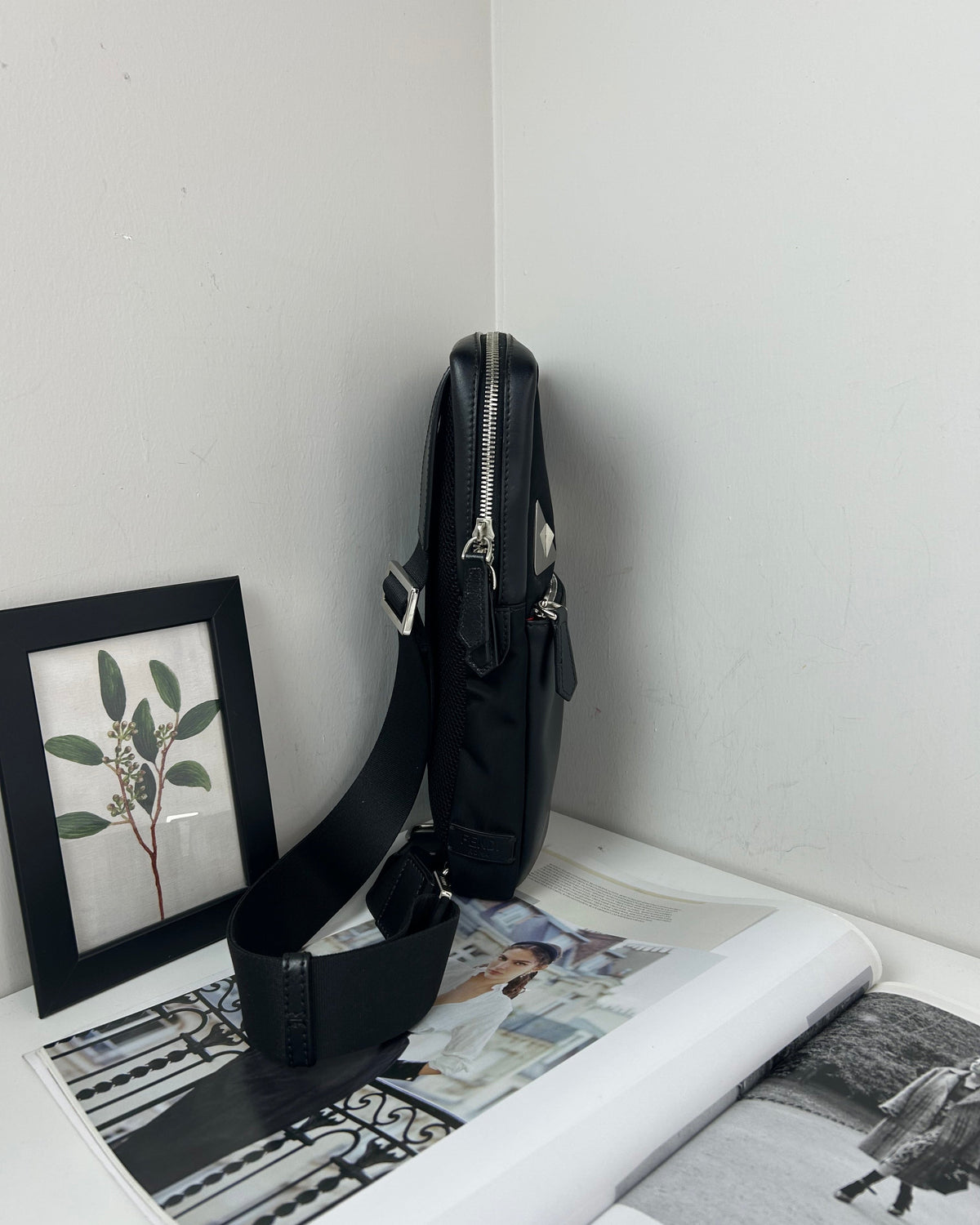 Fendi Bag Bugs Monster Eyes Sling Bag - Black With Silver Hardware - View 3