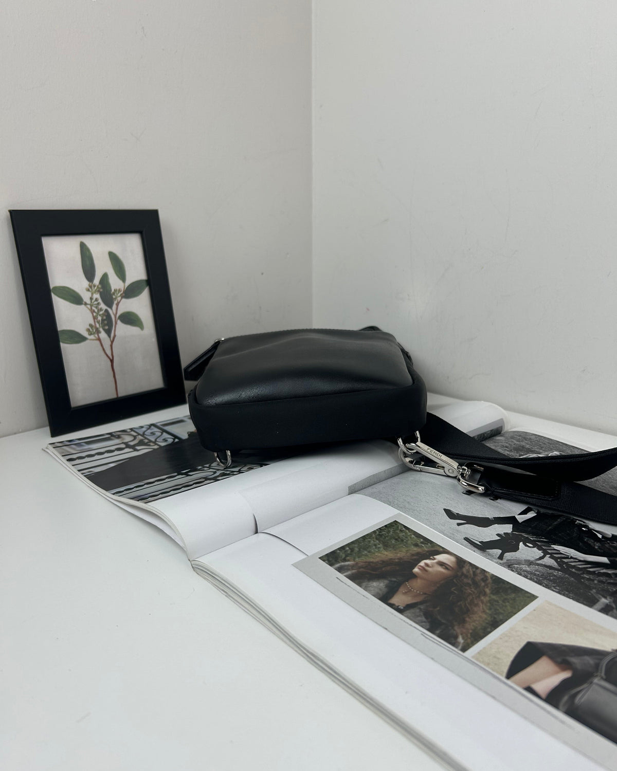 Fendi Bag Bugs Monster Eyes Sling Bag - Black With Silver Hardware - View 5