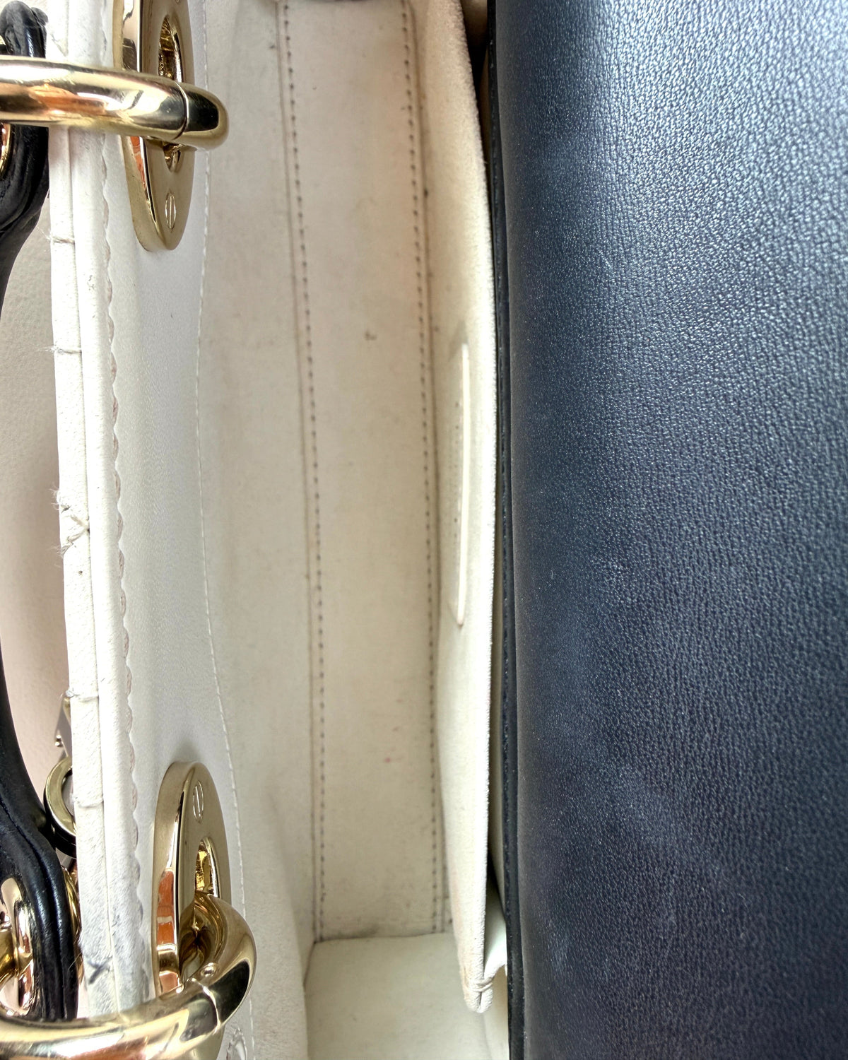 Dior Lady D-Joy Bag - Two-Tone Latte And Black - View 12