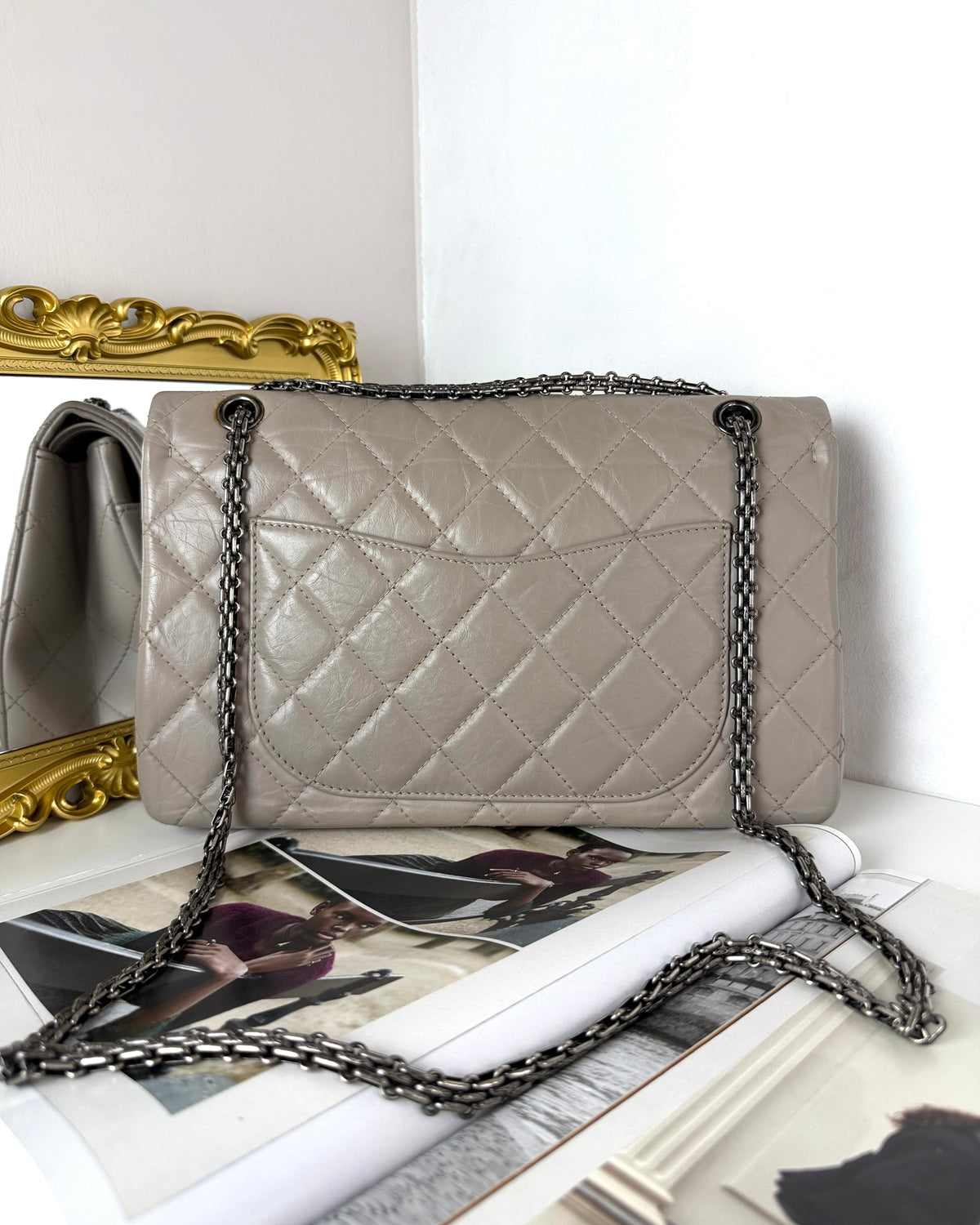 Chanel 2.55 Reissue Flap Bag - Light Grey - View 2