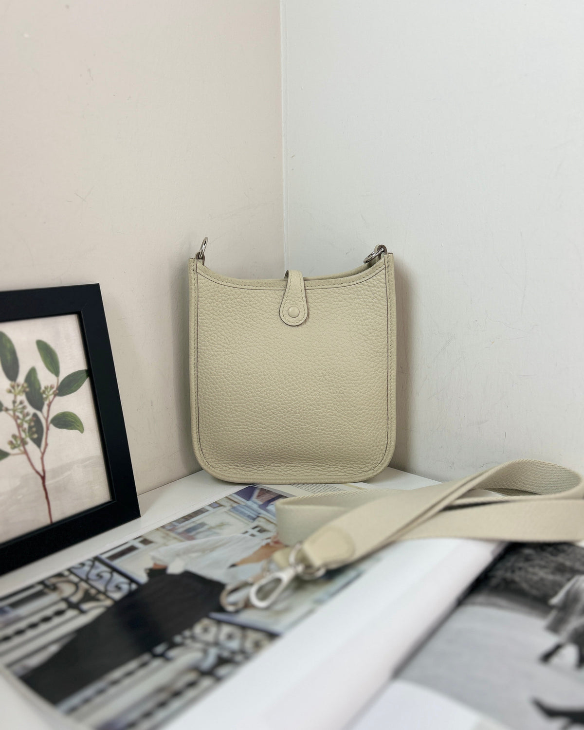 Hermès Evelyne 16 Bag - Craie, Palladium Hardware - View 2