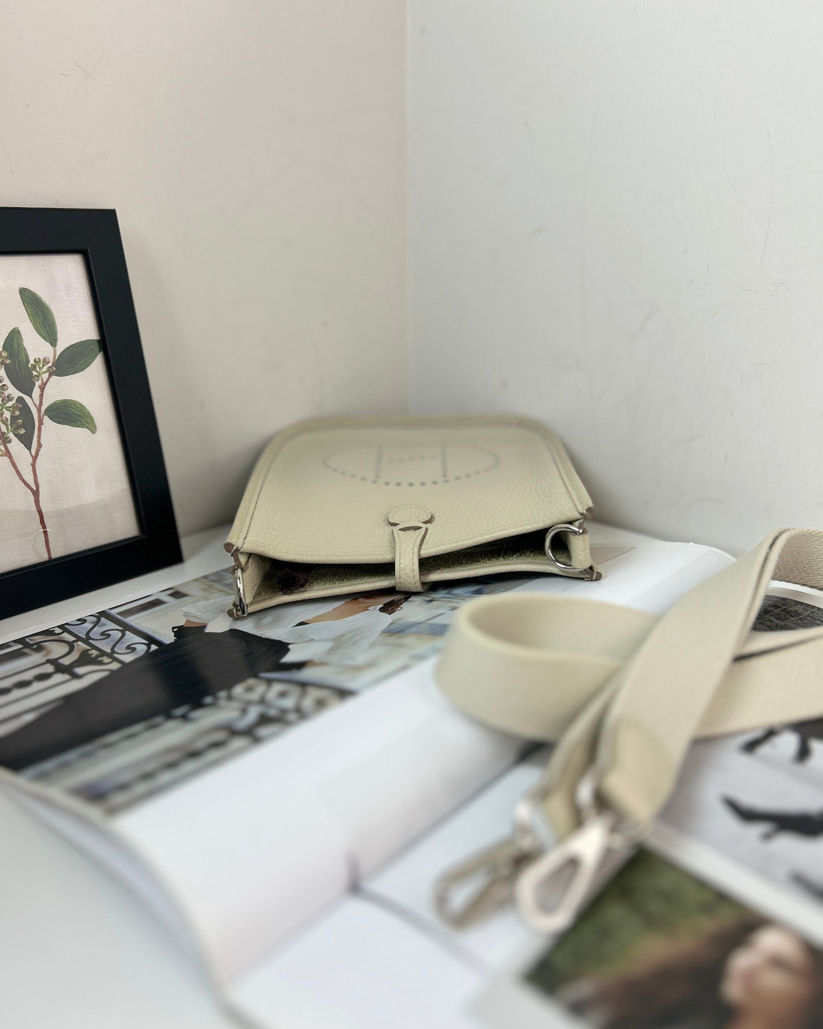 Hermès Evelyne 16 Bag - Craie, Palladium Hardware - View 6