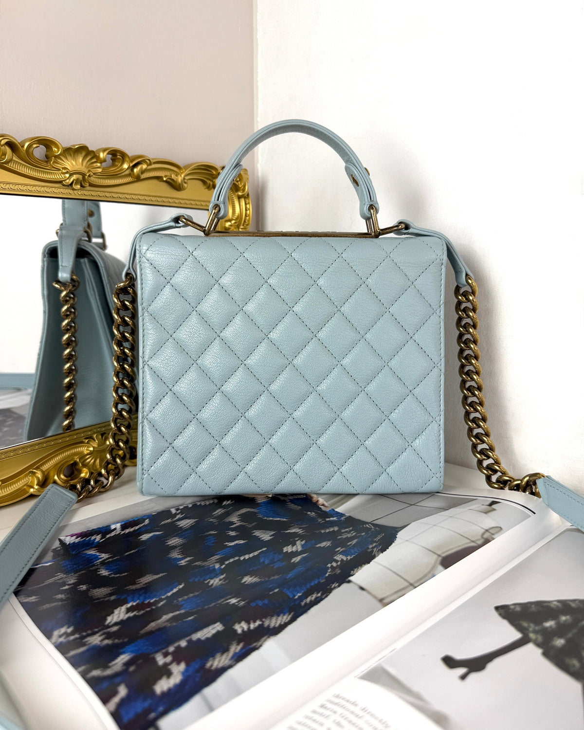 Chanel Rita Top Handle Flap Bag - Pale Blue - View 2