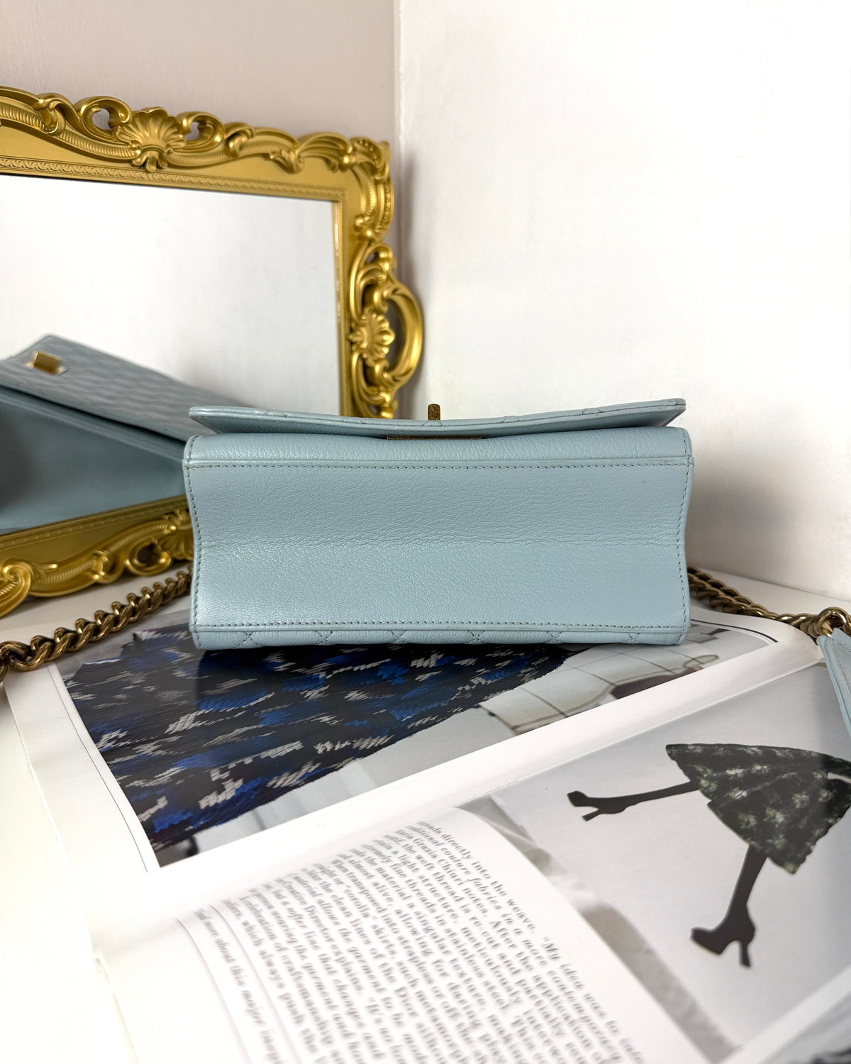 Chanel Rita Top Handle Flap Bag - Pale Blue - View 5
