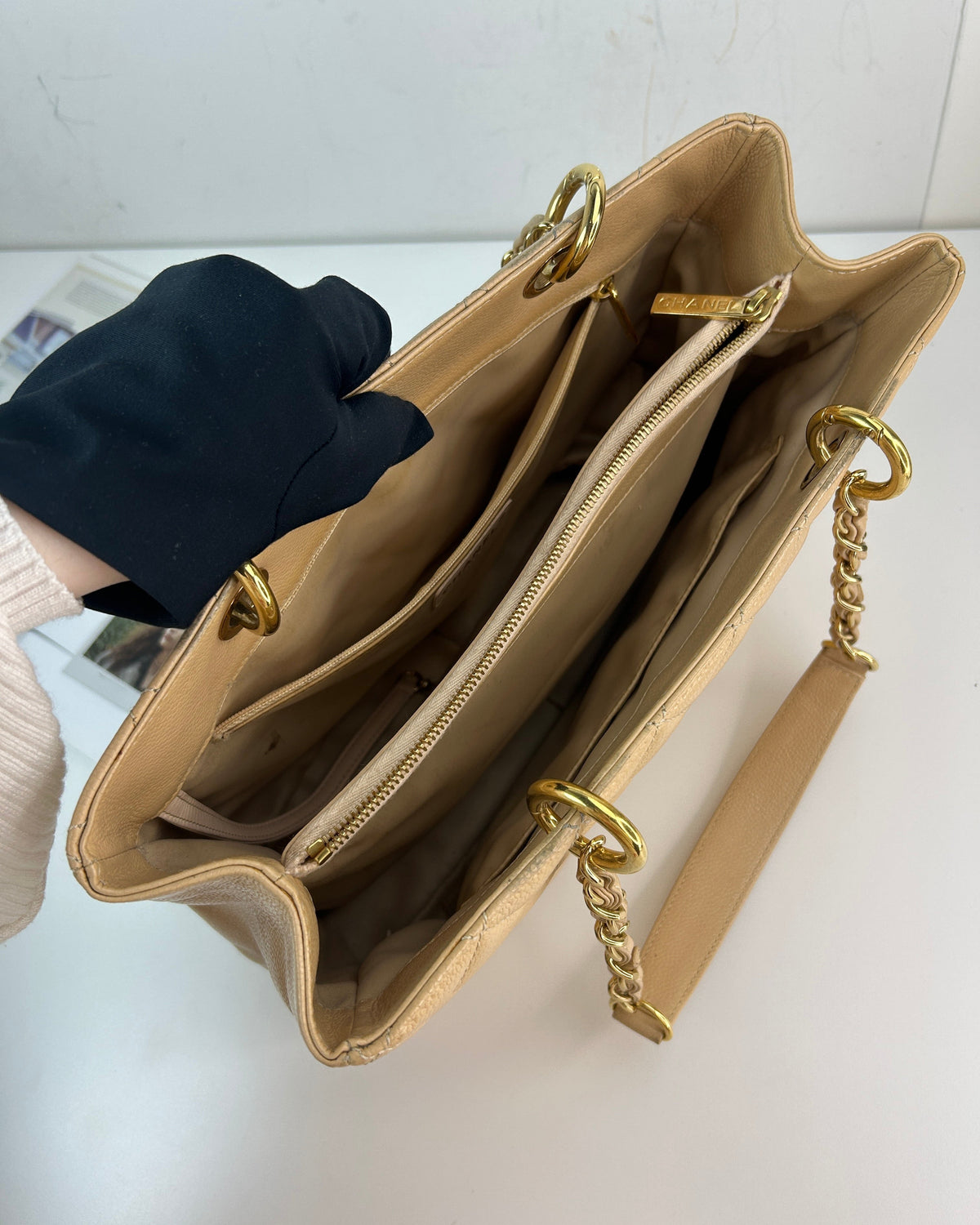 Chanel Grand Shopping Tote - Beige - View 7