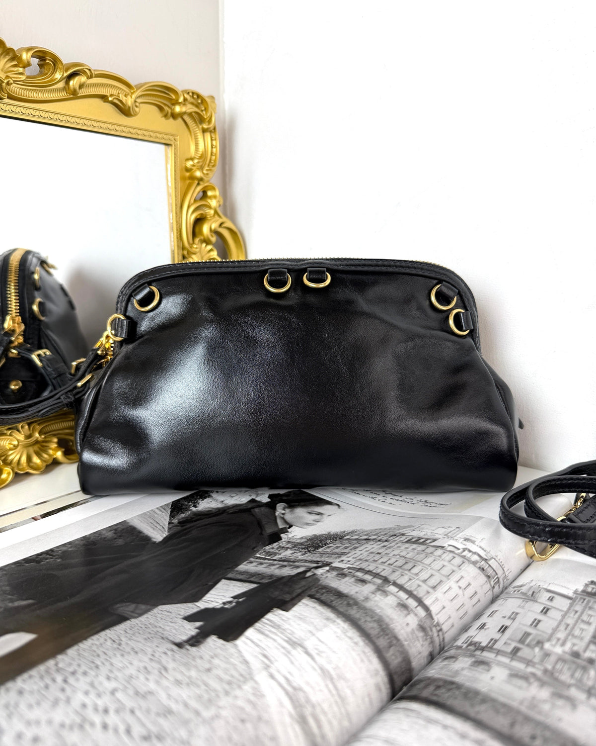 Miu Miu Caprice Leather Clutch - View 2