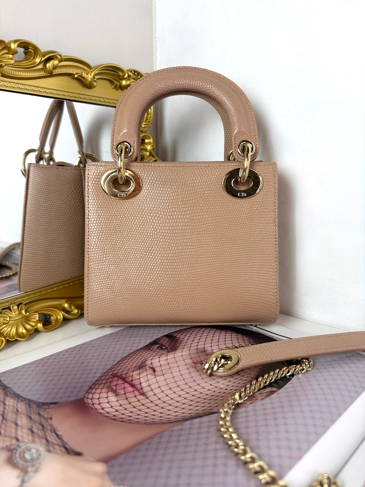Dior Mini Lady Dior Bag - Beige - View 2