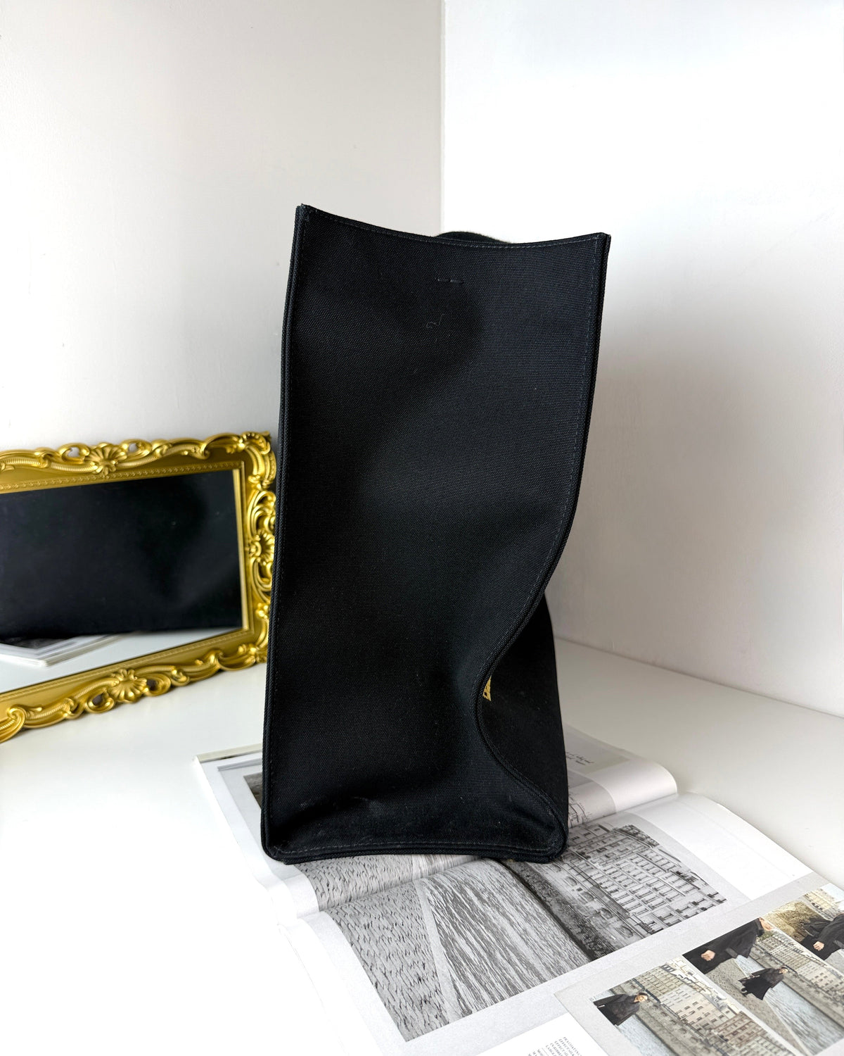 Fendi x Versace Fendace Logo Canvas Shopping Tote Bag - Black - View 4