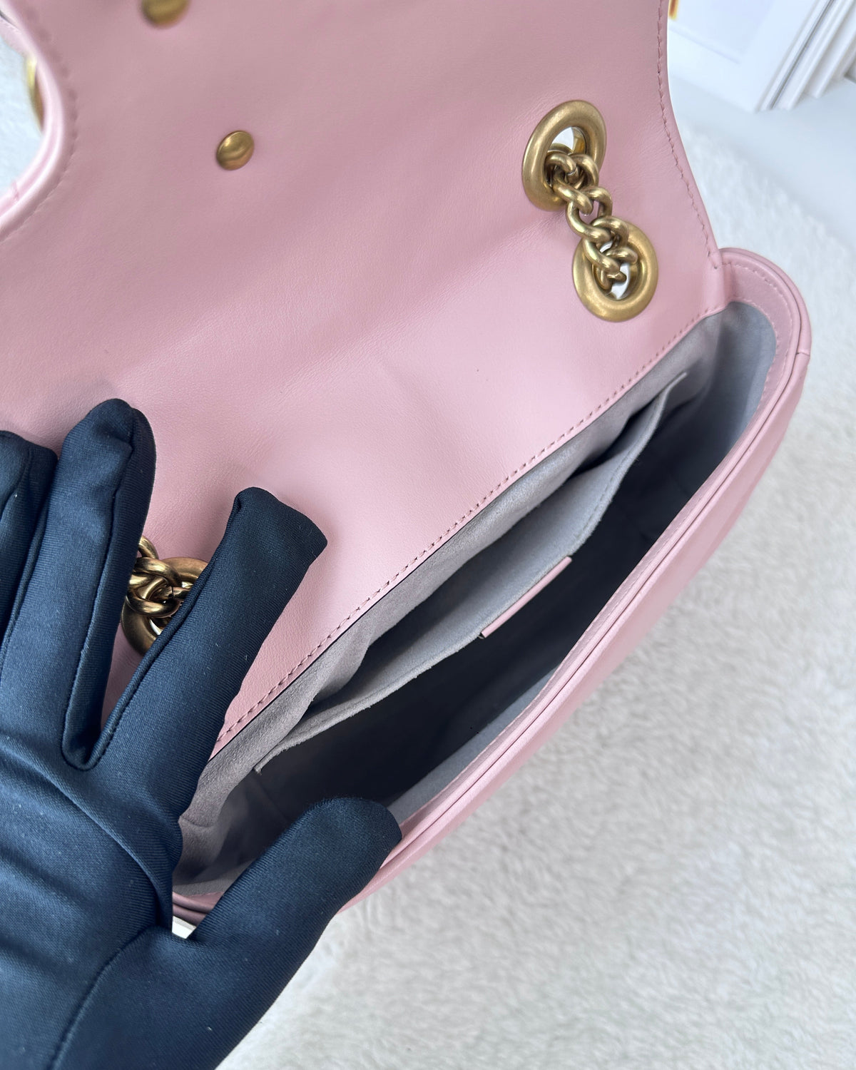 Gucci GG Marmont Shoulder Bag - Pale Pink - View 6