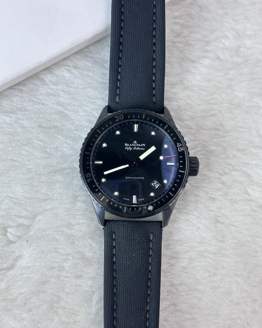 Blancpain Fifty Fathoms Bathyscaphe Watch - Black - View 1