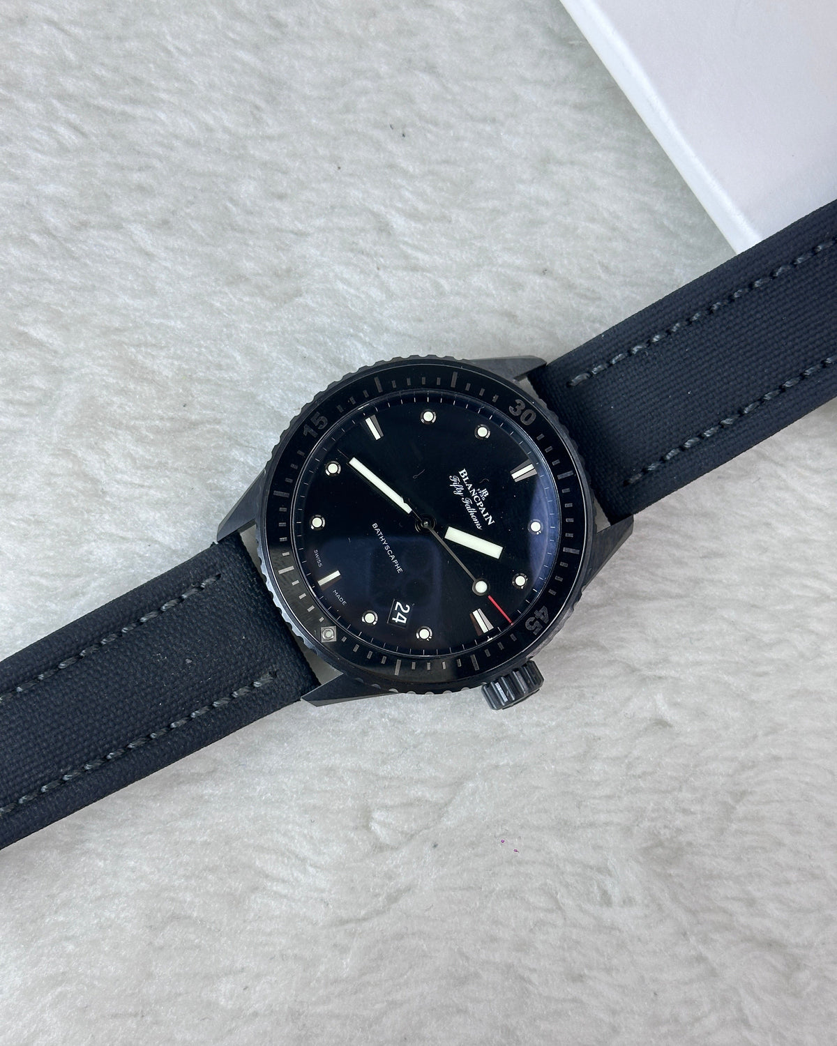 Blancpain Fifty Fathoms Bathyscaphe Watch - Black - View 3