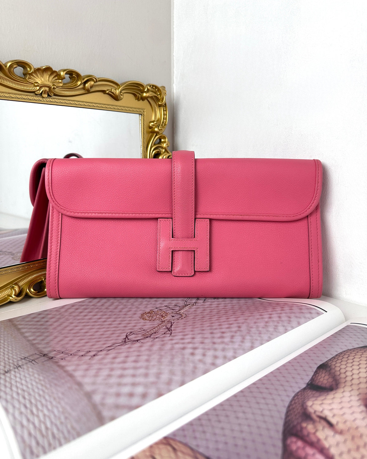 Hermès Jige Élan 29 Clutch Bag - Rose Azalée - View 1