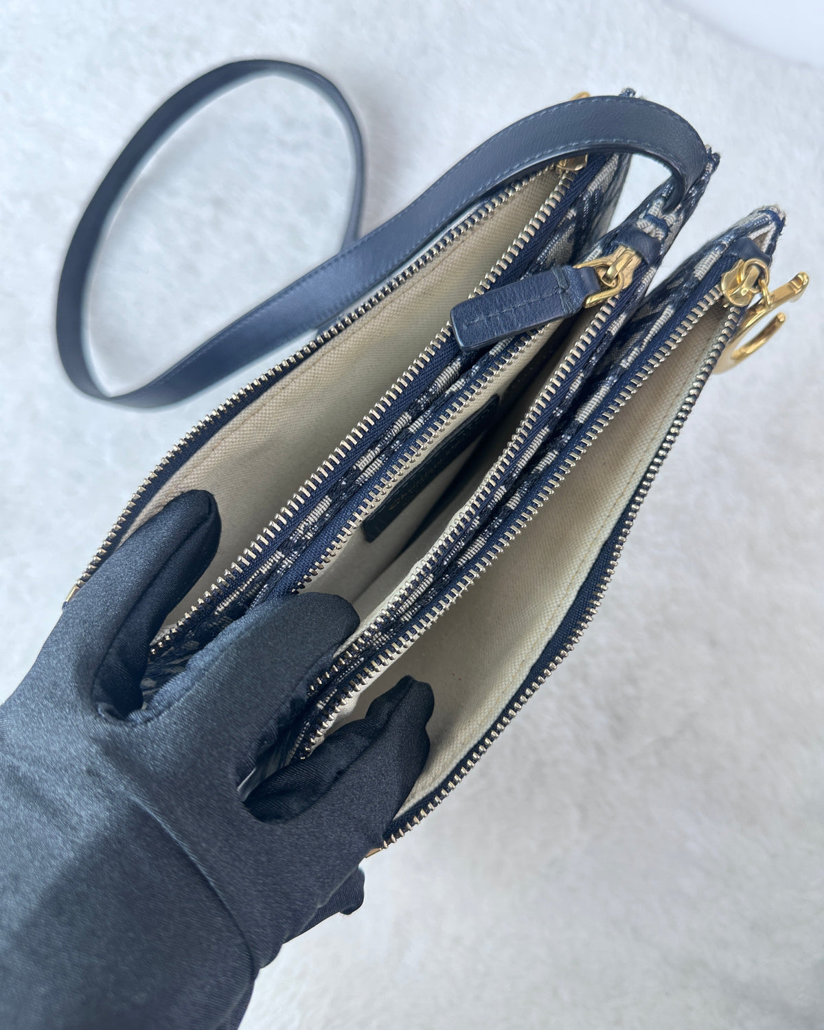 Dior Saddle Shoulder Pouch - Blue - View 6