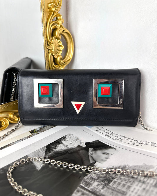 Fendi Hypnoteyes Wallet on Chain - Black - View 1