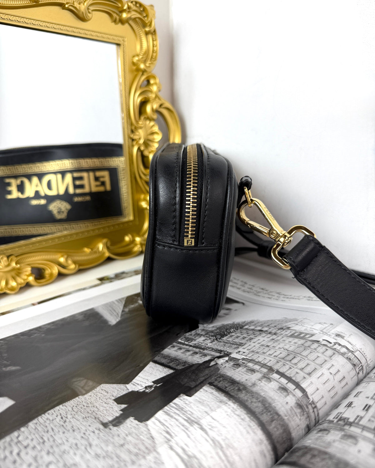 Fendi x Versace Fendace Camera Case Bag - Black, Gold - View 3