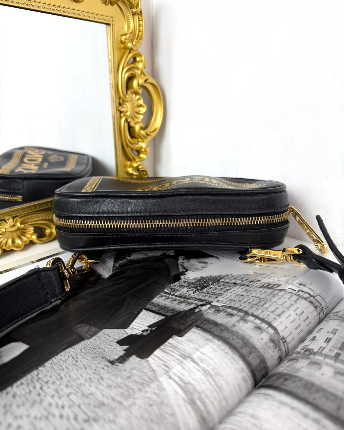 Fendi x Versace Fendace Camera Case Bag - Black, Gold - View 6