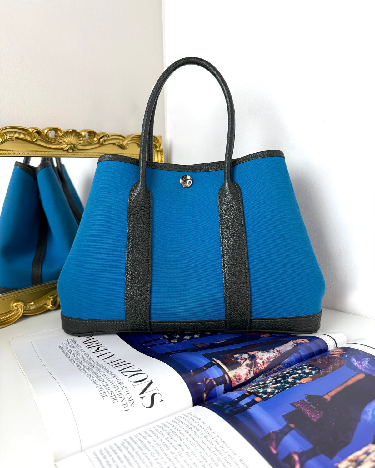 Hermès Garden Party 30 Bag - Blue Zanzibar - View 2