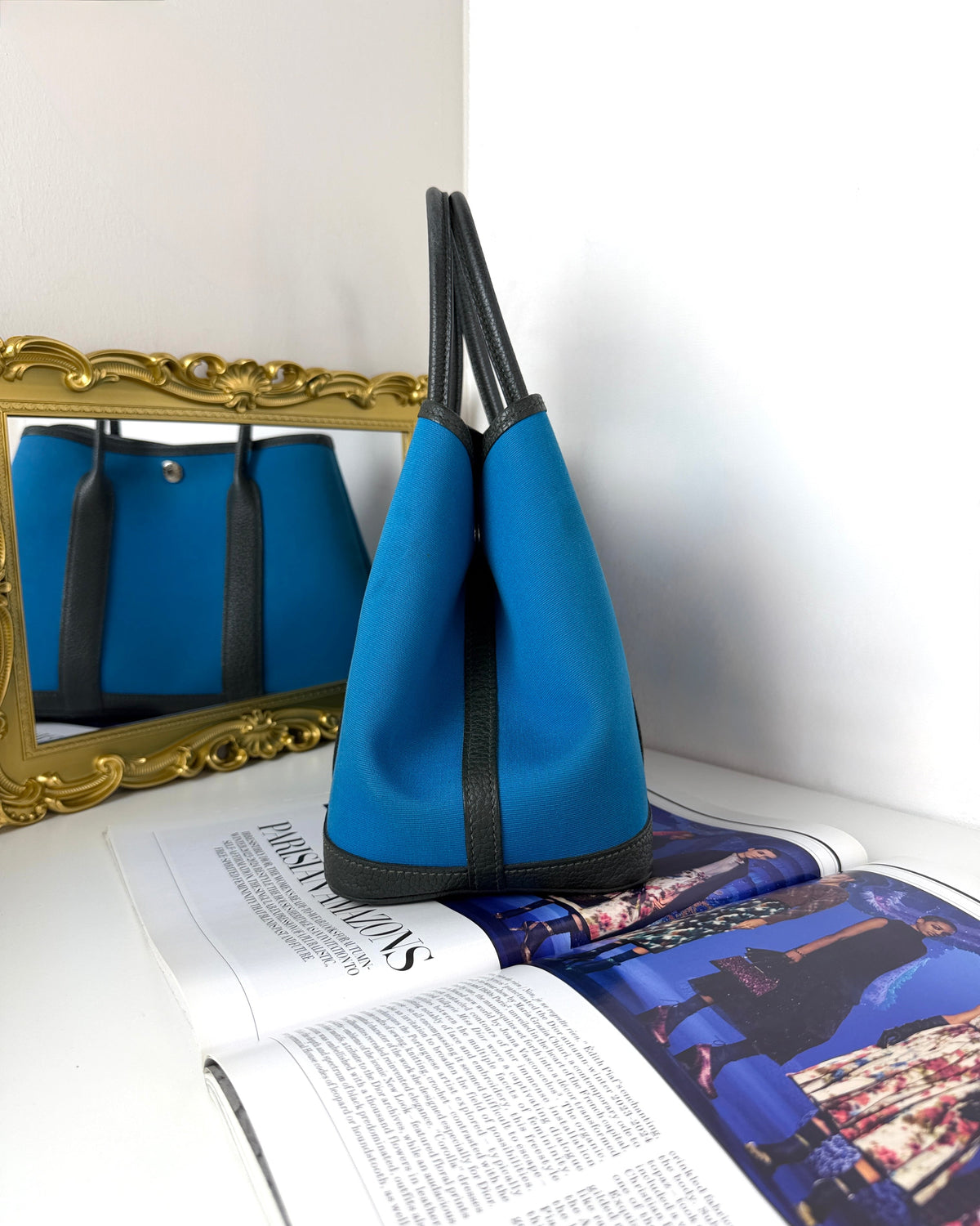 Hermès Garden Party 30 Bag - Blue Zanzibar - View 3