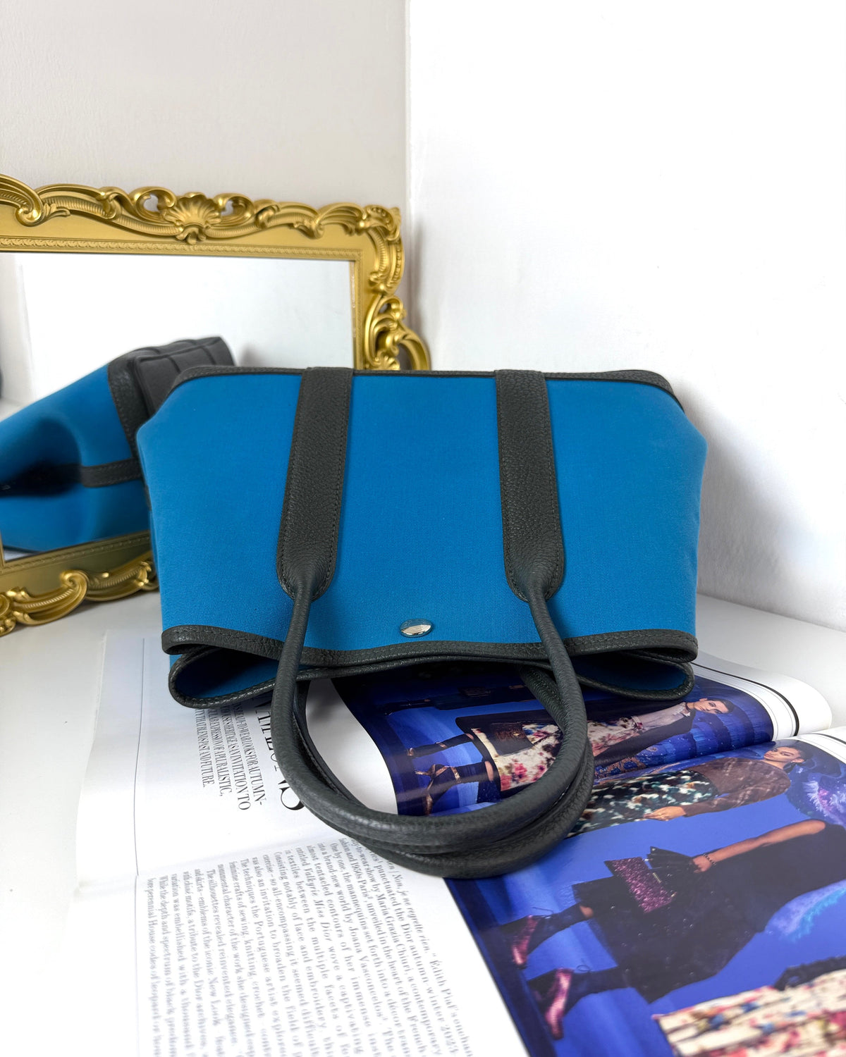 Hermès Garden Party 30 Bag - Blue Zanzibar - View 6
