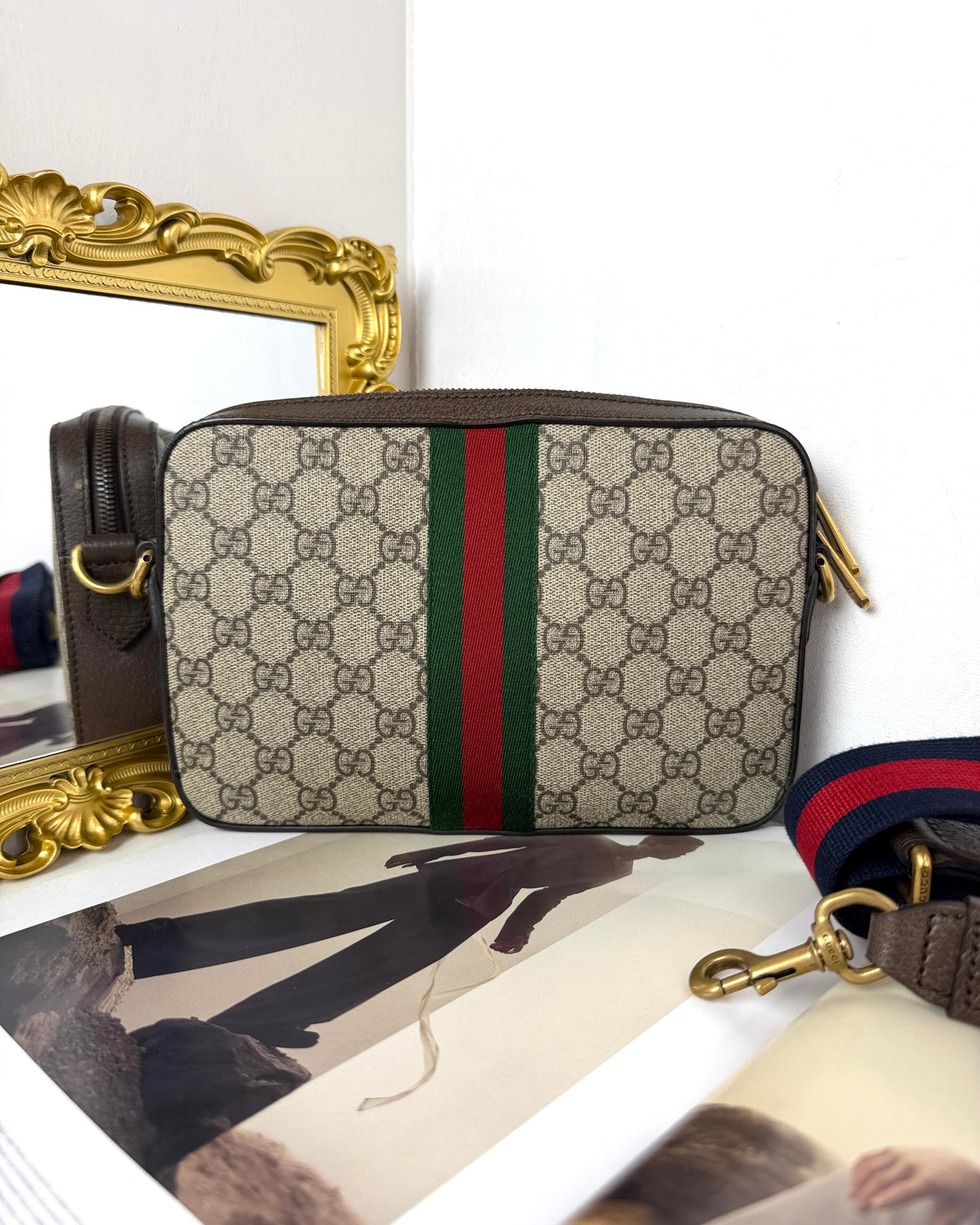 Gucci Ophidia Small Shoulder Bag - Beige And Ebony Gg Supreme - View 2