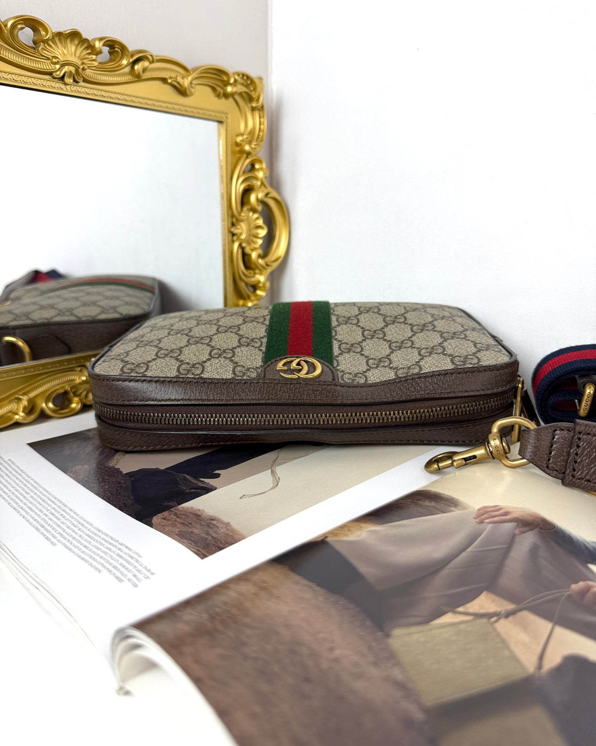 Gucci Ophidia Small Shoulder Bag - Beige And Ebony Gg Supreme - View 6