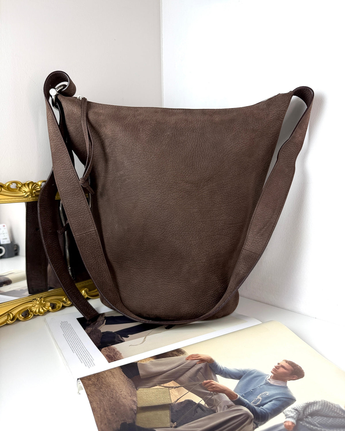 Loewe Loop Bucket Bag - Dark Brownie - View 2