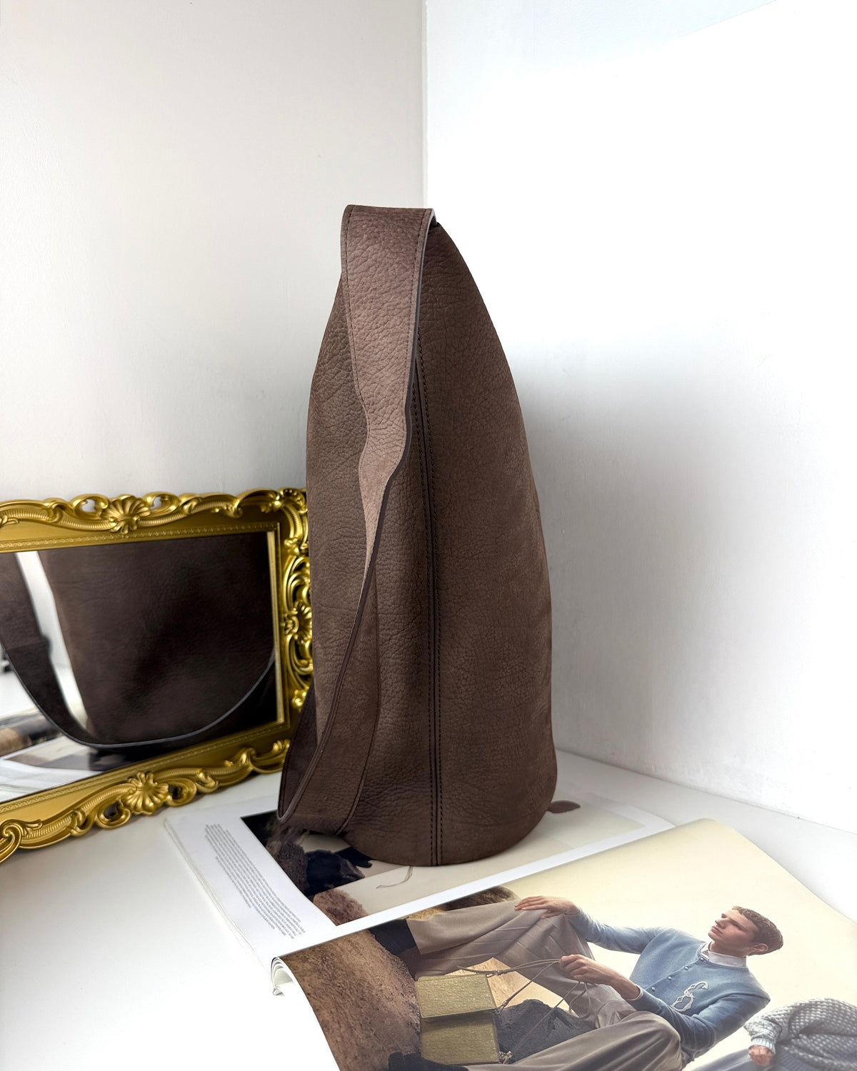 Loewe Loop Bucket Bag - Dark Brownie - View 4