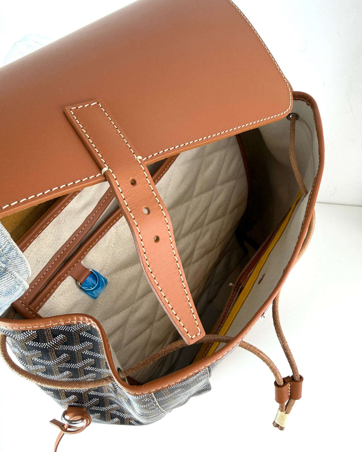 Goyard Alpin Backpack MM - Black & Tan - View 7