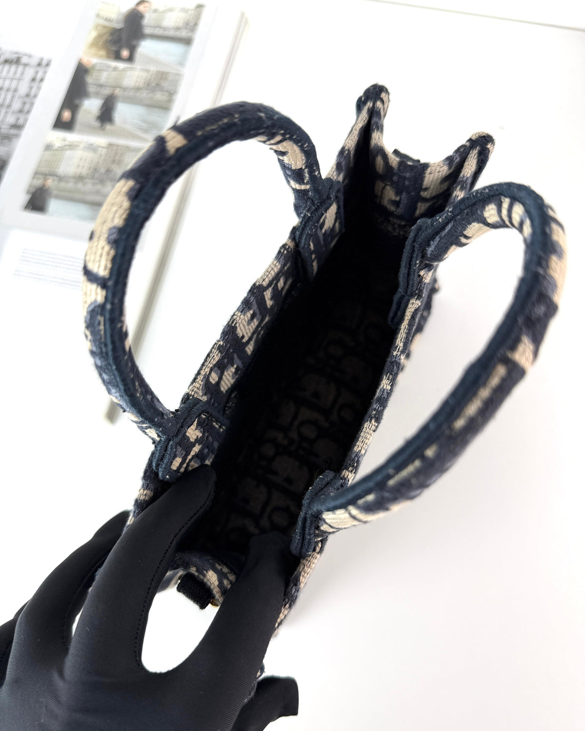 Dior Mini Dior Book Tote - Blue - View 7