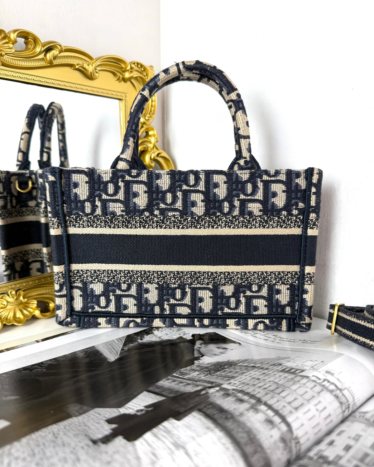 Dior Mini Dior Book Tote - Blue - View 2