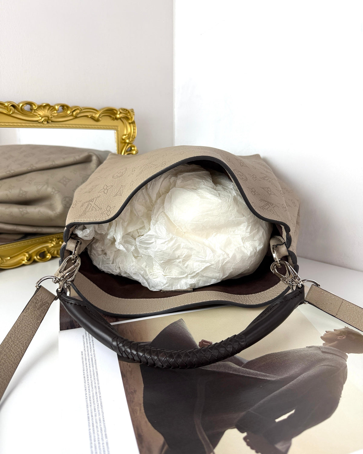 Louis Vuitton Babylone PM Hobo Bag - Galet - View 6