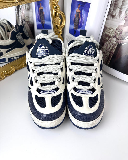 Louis Vuitton Skate Sneaker 7.5 Size - White And Blue - View 1