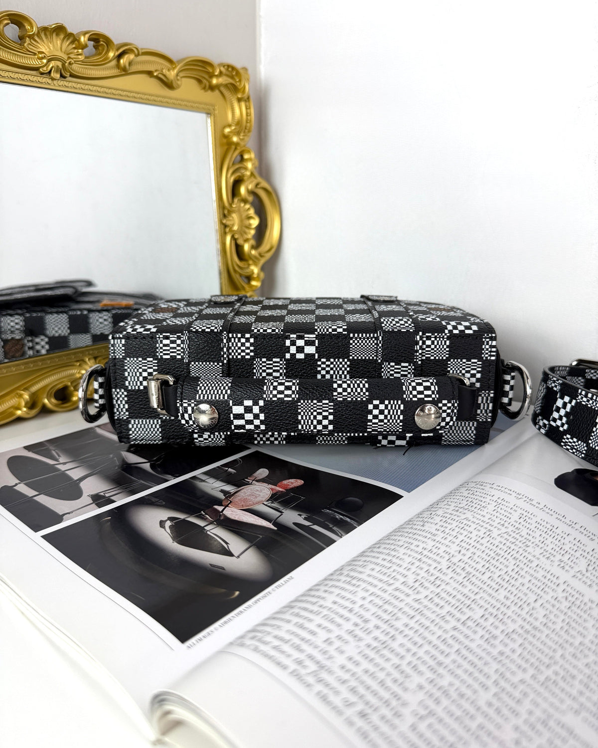 Louis Vuitton Flap Soft Trunk Messenger Bag - Black And White - View 6